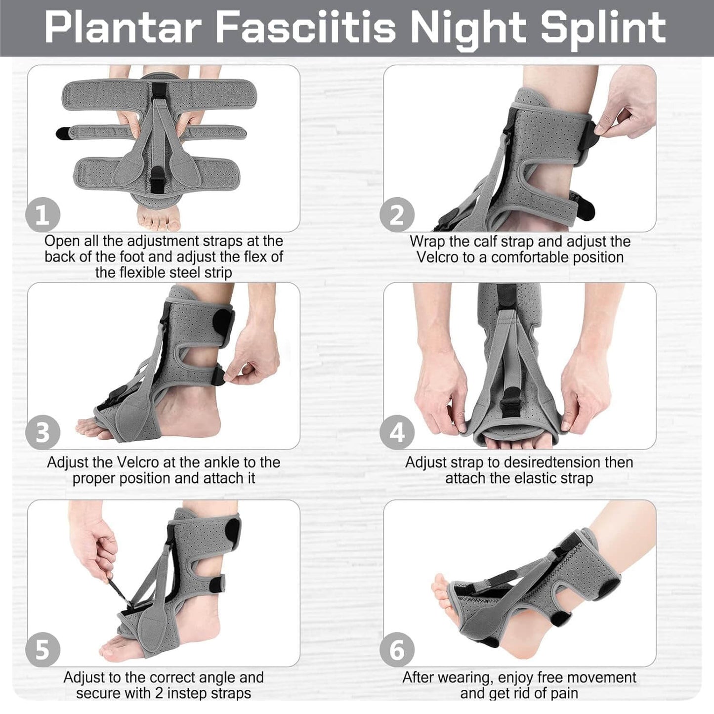 Férula nocturna ortopédica para fascitis plantar y dolor de talón