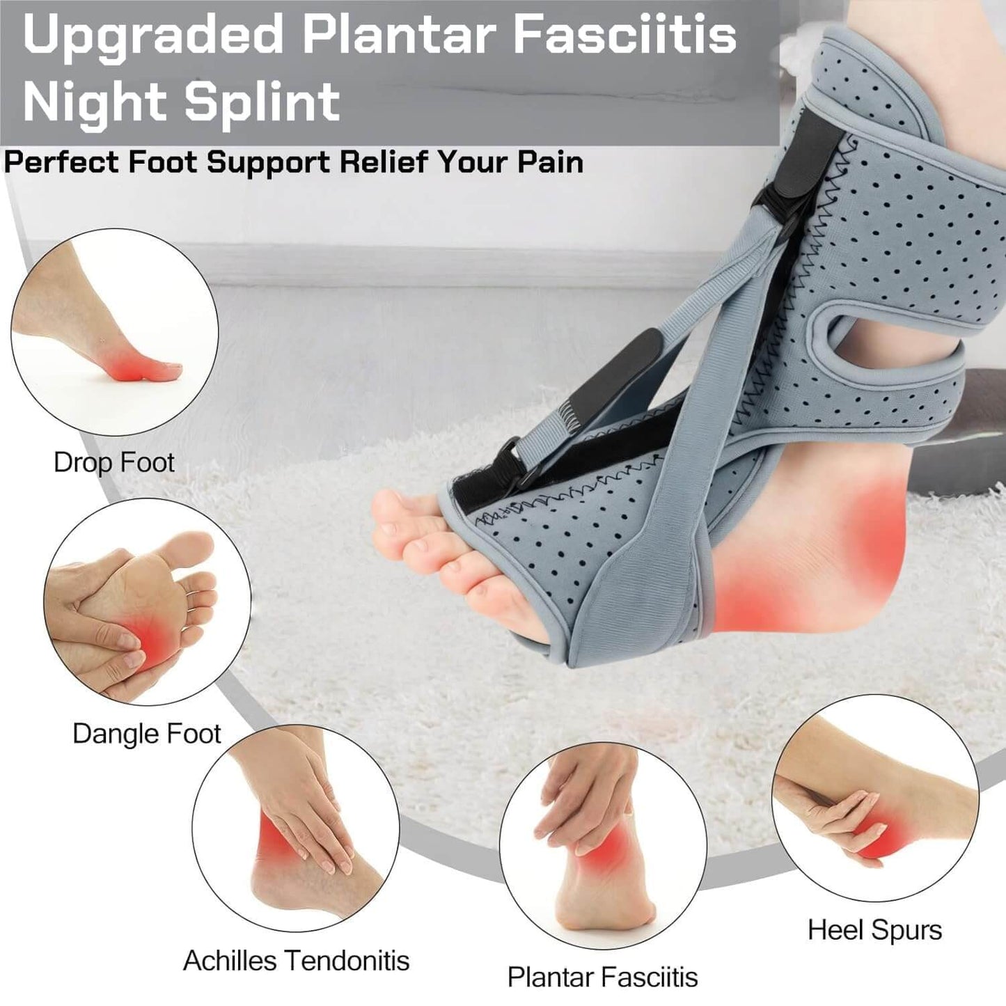 Férula nocturna ortopédica para fascitis plantar y dolor de talón