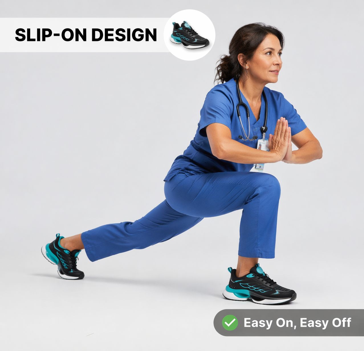 Orthopedic Hands-Free Walking Sneakers –  Comfort & Wide Toe Fit