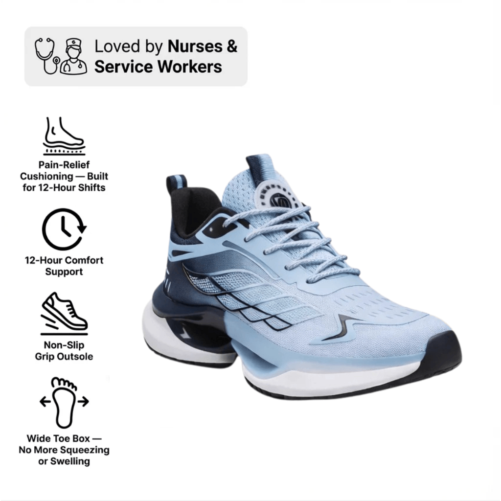 Orthopedic Hands-Free Walking Sneakers –  Comfort & Wide Toe Fit